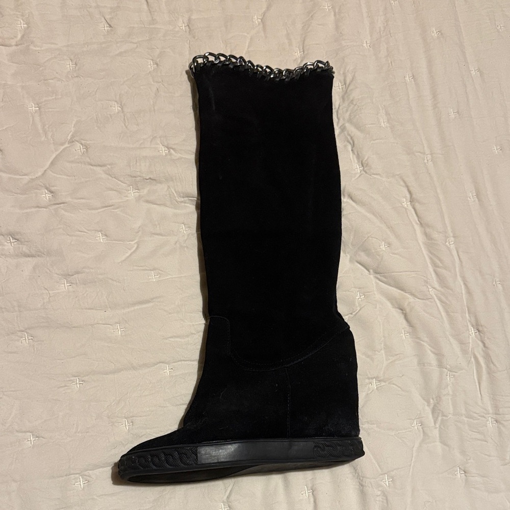 Casadei Black Over the Knee Boots